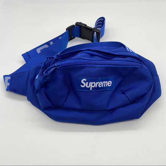 blue supreme fanny pack